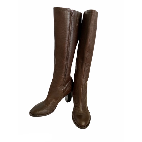 Gianni Bini Leather Heel Riding Boots Zip Up 9.5 - Picture 2 of 8